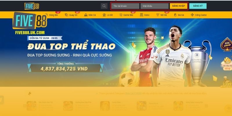 Hướng dẫn đăng nhập Five88 trên các thiết bị